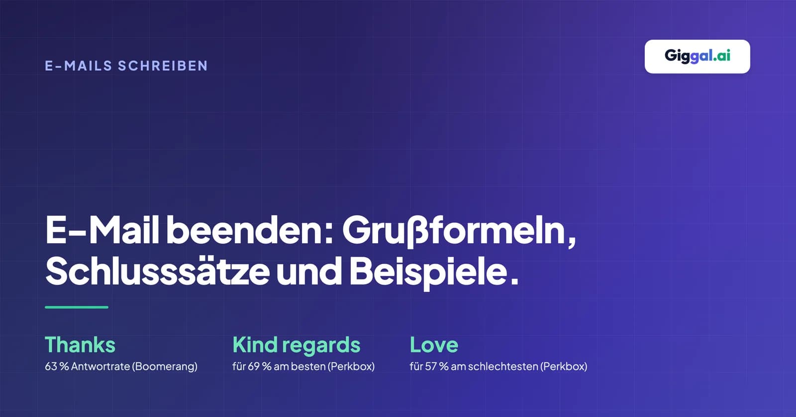 Wie Sie eine E-Mail beenden: ein Schlusssatz, eine Grußformel und ein Name am Ende einer E-Mail