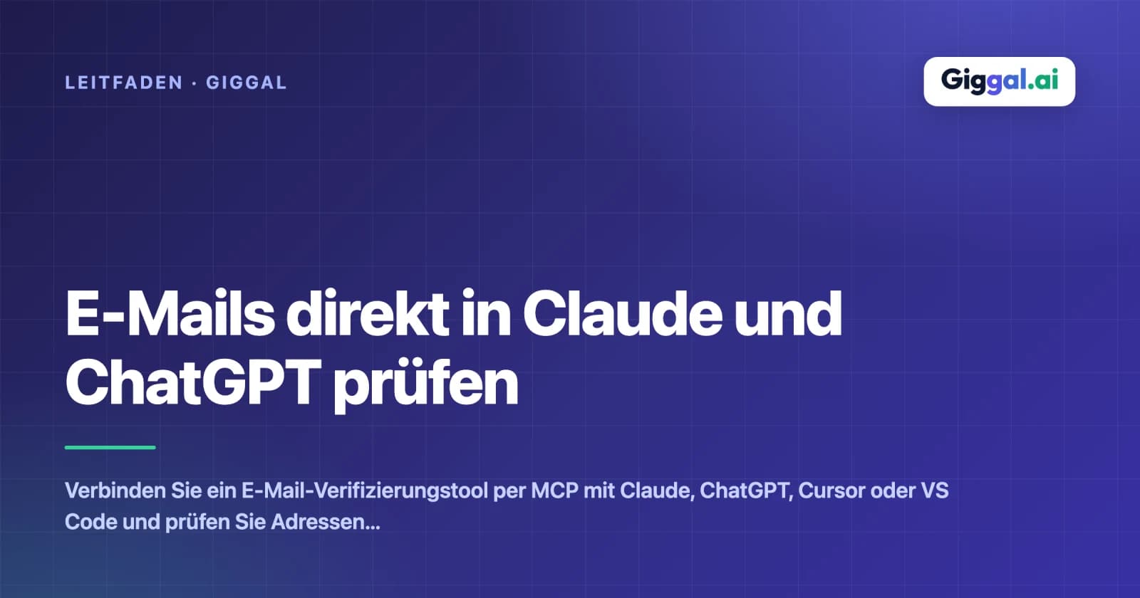 E-Mails direkt in Claude und ChatGPT prüfen