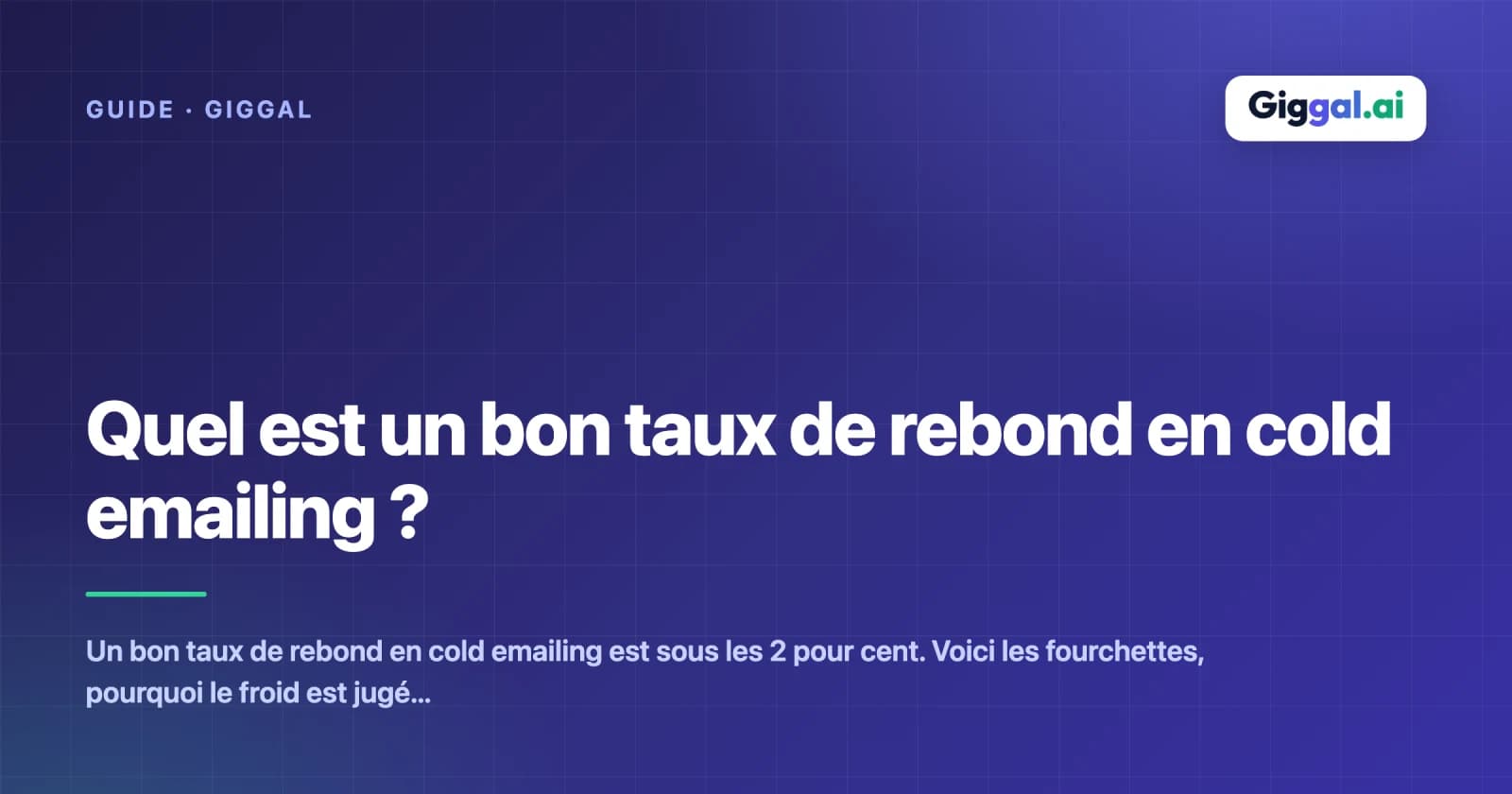 Quel est un bon taux de rebond en cold emailing ?