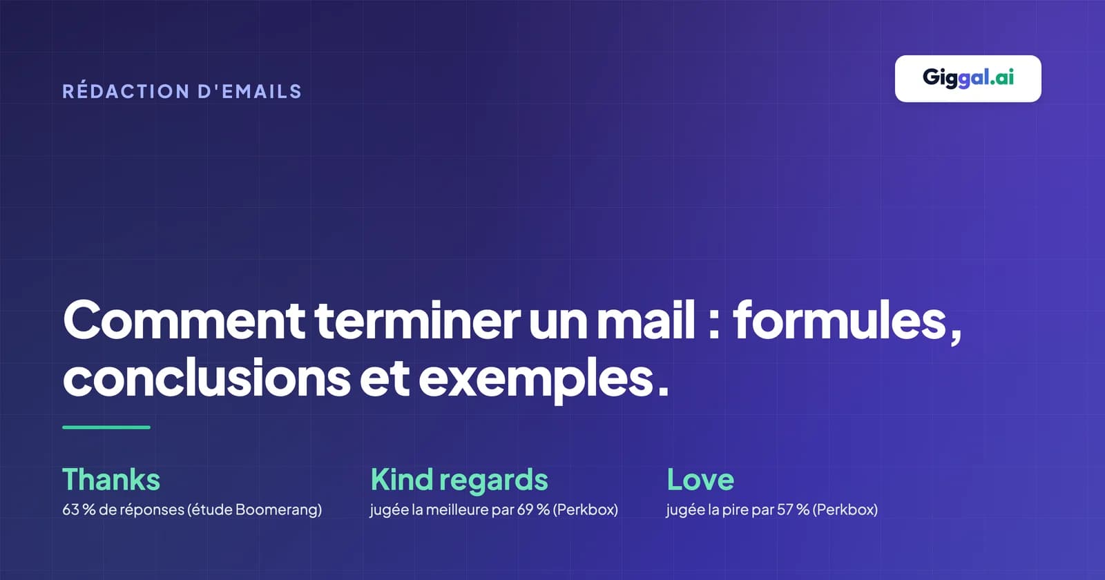 Comment terminer un mail : une phrase de conclusion, une formule de politesse et un nom en bas d'un email