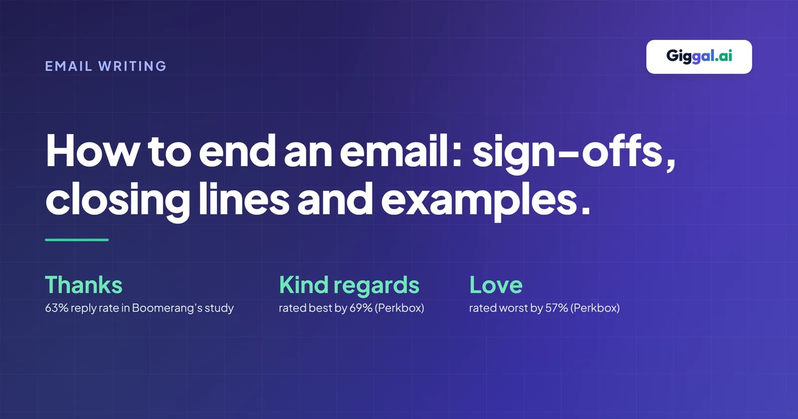 How to end an email: a closing line, a sign-off and a name at the bottom of an email