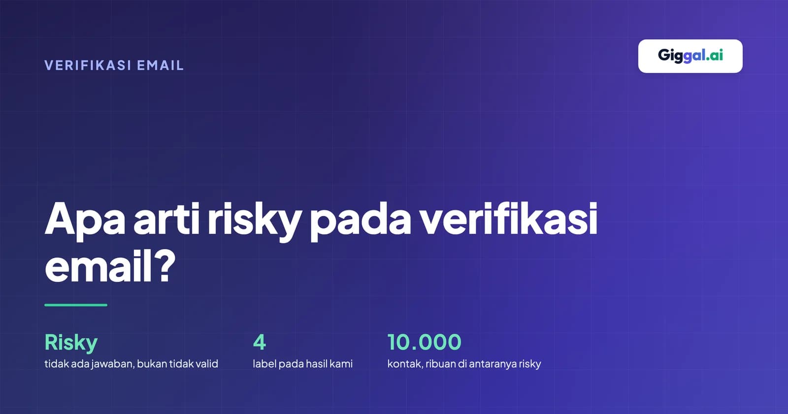 Risky sebagai hasil verifikasi: tanda tidak ada jawaban, bukan sebuah jawaban