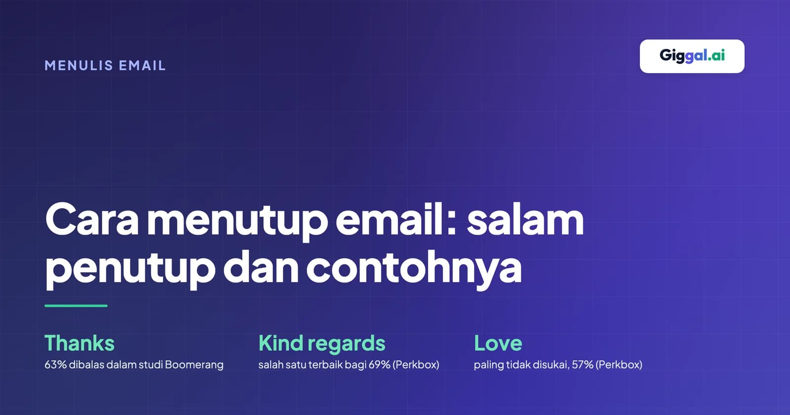 Cara menutup email: kalimat penutup, salam penutup, dan nama di bagian bawah email