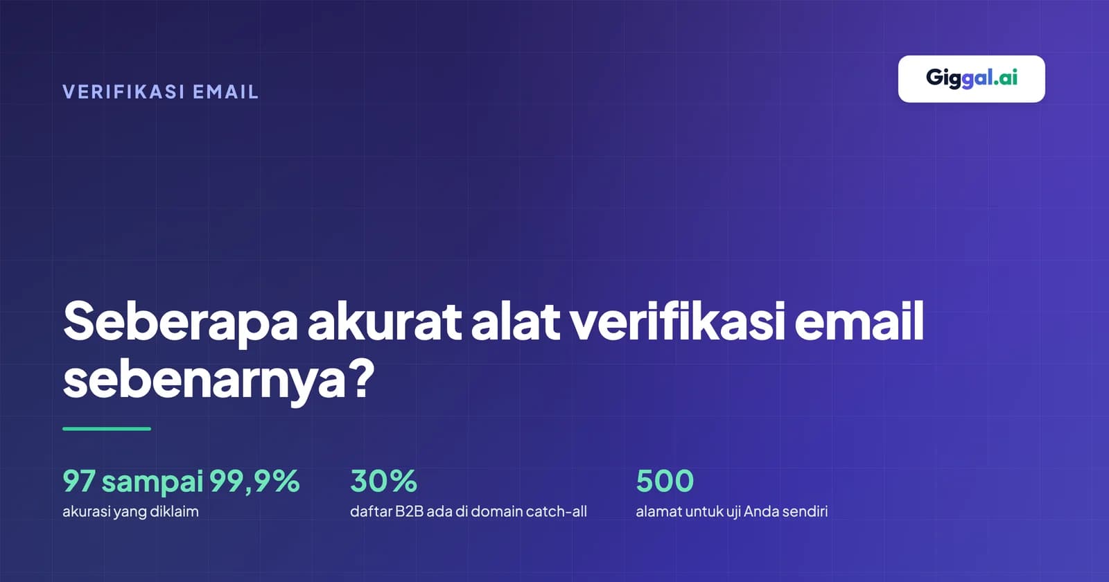 Klaim akurasi verifikasi email sebesar 97 sampai 99,9 persen dan hal yang tidak dijelaskan oleh klaim itu