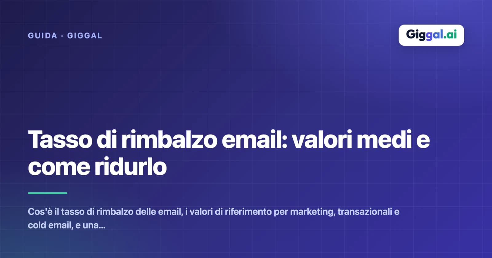 Tasso di rimbalzo email: valori medi e come ridurlo