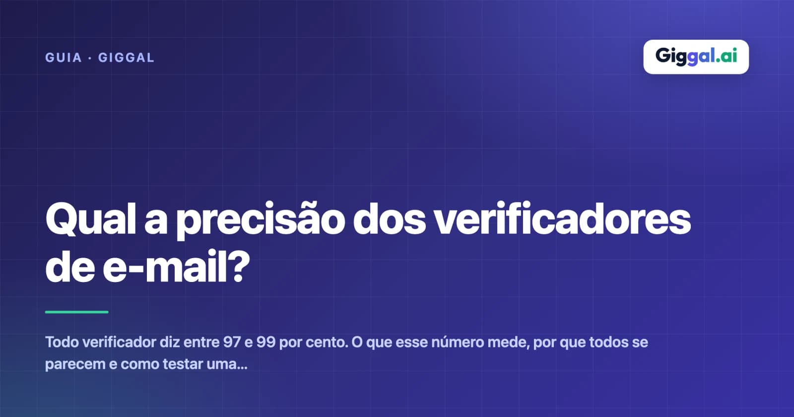 Qual a precisão dos verificadores de e-mail?