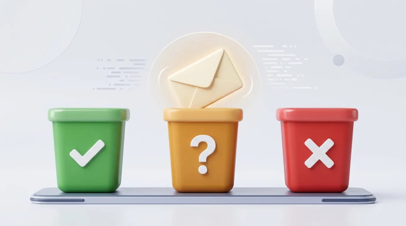Illustration for what Risky means in email verification