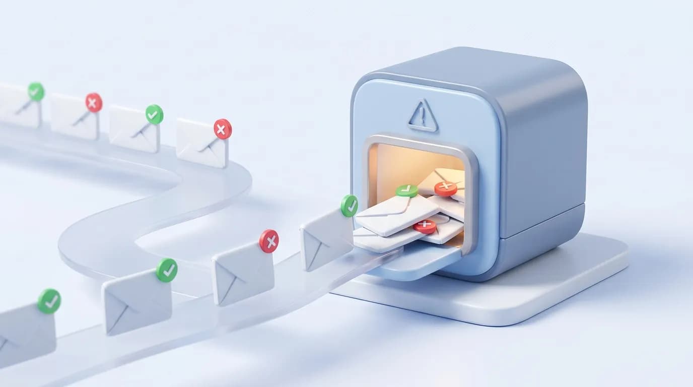 Illustration for what a catch-all email address is