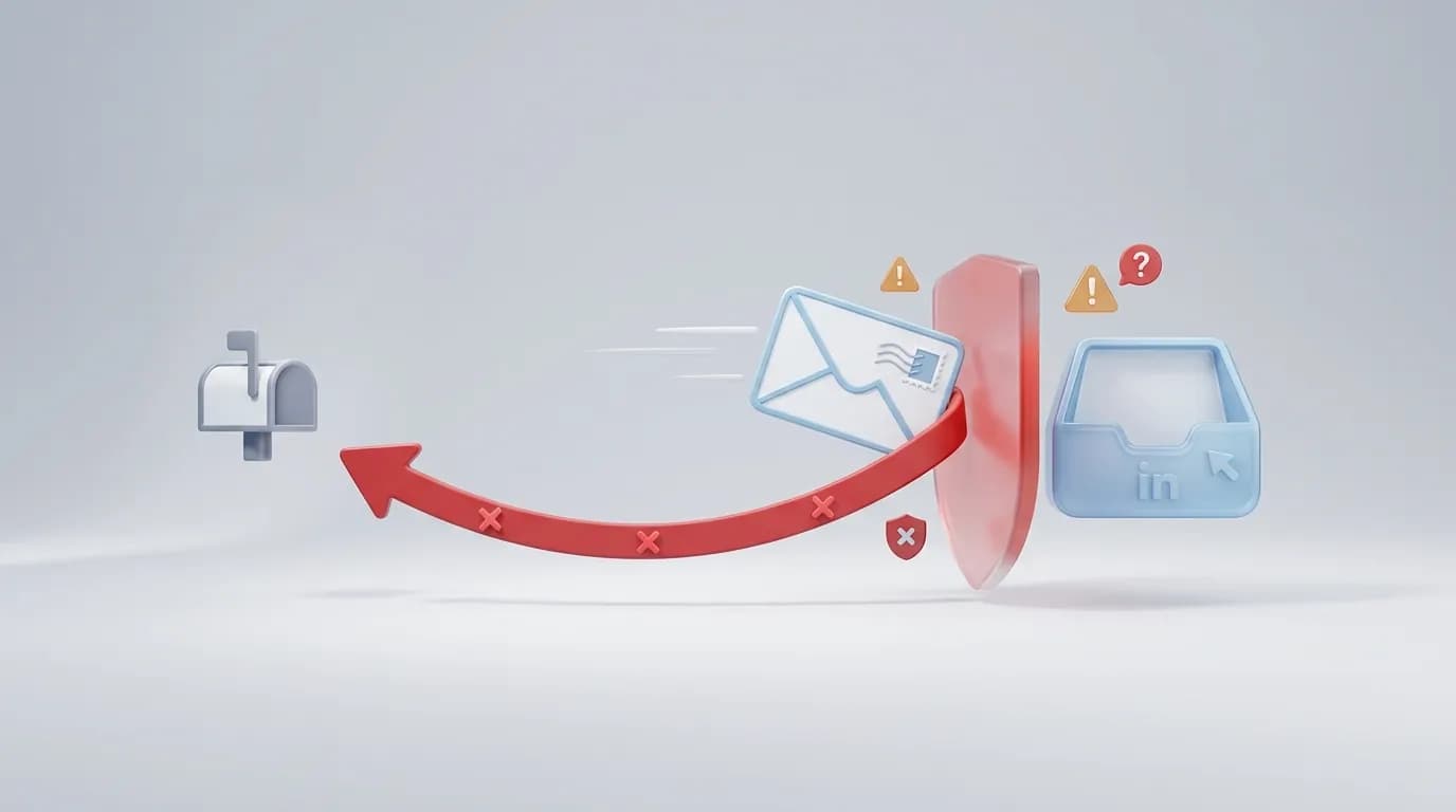Illustration for why cold emails bounce