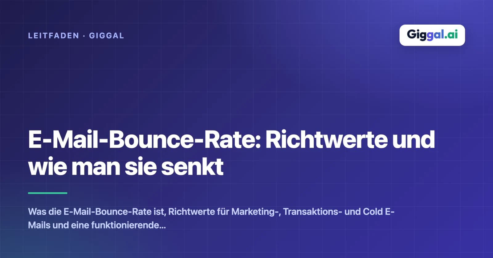 E-Mail-Bounce-Rate: Richtwerte und wie man sie senkt