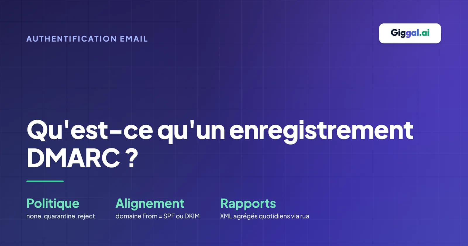 Guide sur l'enregistrement DMARC avec le détail des balises et un aperçu des politiques