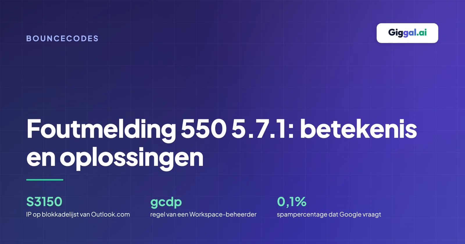Gids voor de bouncefout 550 5.7.1 met blokkades op basis van beleid en weigeringen door Gmail en Outlook